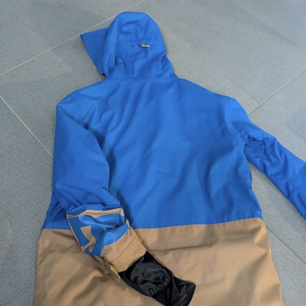 DC Blue and Tan Hooded Jacket - Picture 2 of 5
